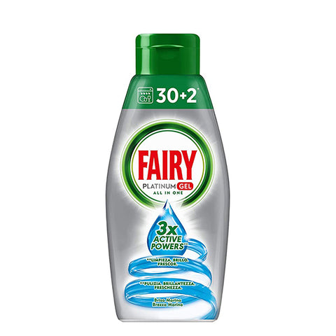 FAIRY - (PLATINUM GEL  BREZZA MARINA 650ML 32 LAV.)